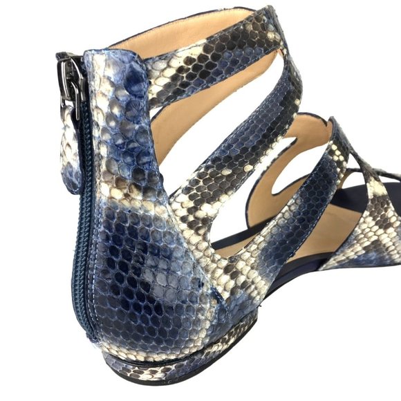 Alexandre Birman Felicie Python Caged Flat Sandals - Picture 13 of 15